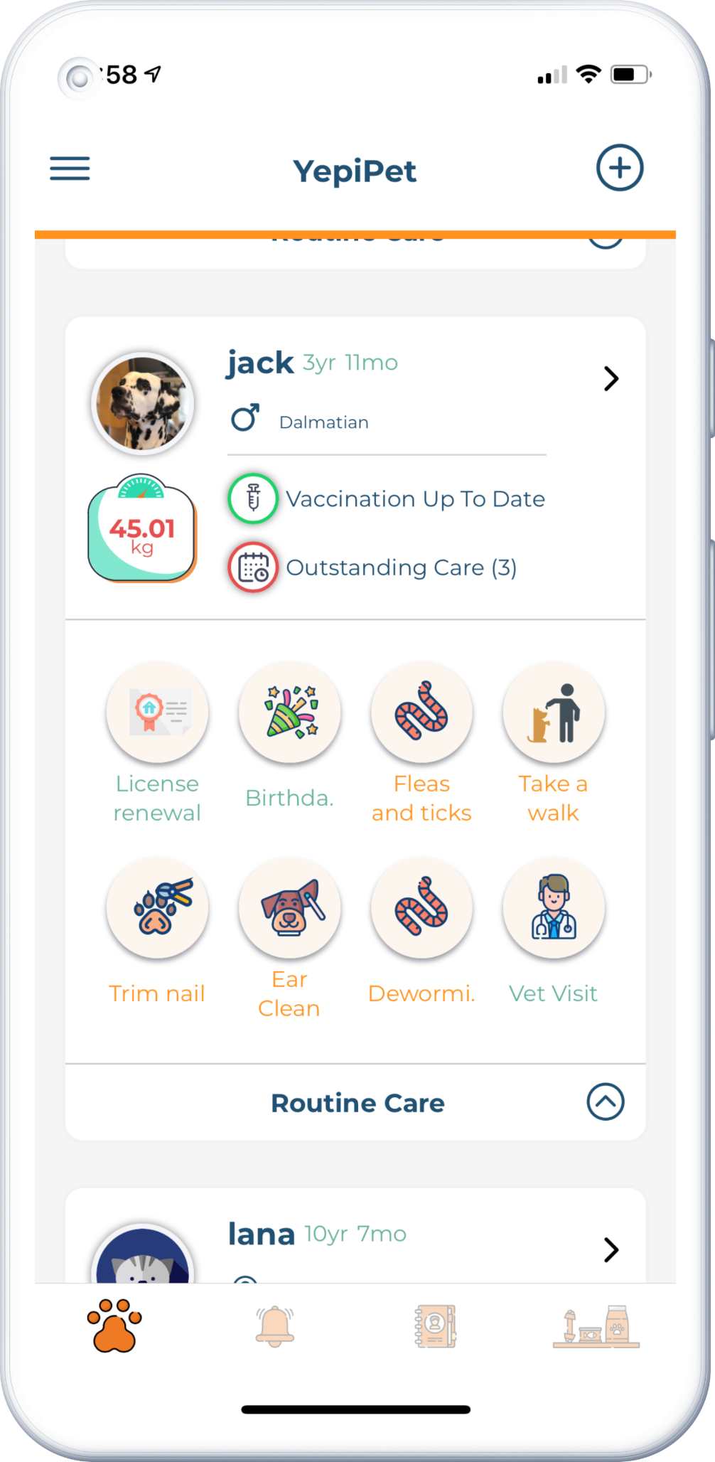 Screenshot of the app feature in smartphone