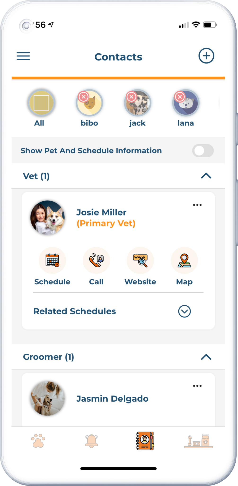 Screenshot of the app feature in smartphone