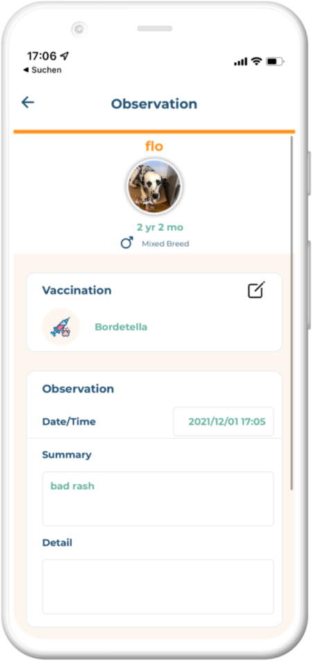 Screenshot of the feature in Smartphone